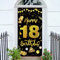 GoldRock 18 Geburtstag Deko Mädchen Junge, Banner 18 Geburtstag, 18ter Geburtstag Dekorationen, 18 Happy Birthday Banner 185cm × 90 cm, Deko 18. Geburtstag Sfeier Liefert Foto Prop Kuchen Tisch Banner