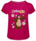 Spreadshirt Mascha Und Der Bär Winken Fröhlich Mädchen T-Shirt mit Raffungen, 4 Jahre, Fuchsia