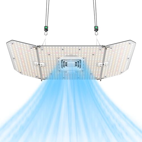 VIVOSUN AeroLight Wing AW200SE LED Grow Lampe 200W mit Integriertem Zirkulationsventilator, Pflanzenlampe Kompatibel mit App, Verwendbar mit GrowHub Controller E42A/E25 für 120x60cm, 90x90cm Growzelt