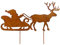 Blümelhuber Weihnachtsmann mit Rentierschlitten Weihnachtsdeko Aussen Gartenstecker Weihnachten Winterdeko aussen Deko Haustür