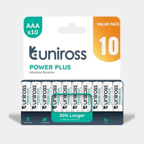 Uniross Batterie AG12/LR1142/LR43 1,5 V piles alcalines à bouton - 2 ampoules de 10 piles