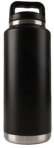 Sport Water Bottle, 2000ml Leak Proof Water Bottles Insulated Thermos Stainless Steel Sports Kettle for Sport Gym Hiking Camping Black