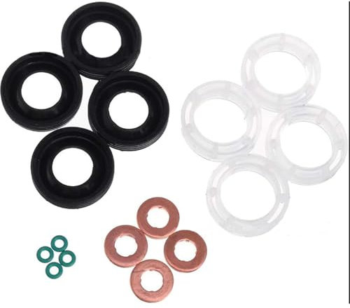 16Pcs joint injecteur 1.6 hdi, Joint d'injecteur 1.6 HDI, Kit Joints Injecteurs 1.6 HDi, Joint Torique d'injecteur Diesel Joints Compatible avec Peugeot, Citroen