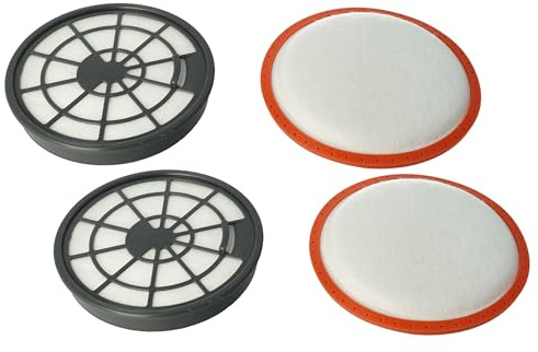 vhbw Filter-Set kompatibel mit Dirt Devil DD2620 | DD2620-0, DD2620-1, DD2620-2, DD2620-3 Staubsauger - 4x Filter (Abluft-Filter, Motorschutz-Filter)
