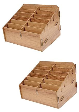 STOBAZA 2Er-Box Aufbewahrungsbox für Karten spielkarten aufbewahrung karten halter card holder cardholder Spielkarten-Sortierbox Hund Kartenspielen Brettspiel Deck Holzpaletten hölzern