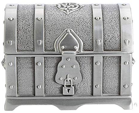 SYH&AQYE Totenkopf Piraten Schatztruhe, Einzigartige Schmuck Oder Schmuckschatulle, Rechteckige Vintage Schatztruhe aus Metall, Schmuckschatulle für Mädchen, Damen und Frauen