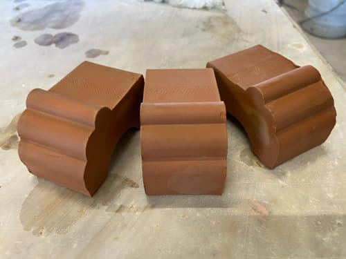 Lot de 4 pieds en terre cuite pour pots de fleurs 5 x 8 cm