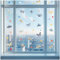 Yabaduu Fensterbilder 3x DIN A4 Bögen Fensterfolie Sticker für Kinder Badezimmer Kinderzimmer Wohnzimmer Aufkleber Fensteraufkleber wasserfest Y076 (14 Motten)
