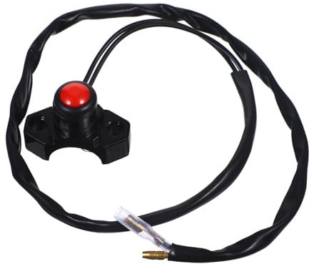 HAWILLOSCH Piezas modificadas Accesorios para motos motoazadas Piezas de repuesto para motocicletas pas cambiar Interruptor de parada de motocicleta Botón de la bocina aleación de aluminio