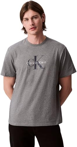 Calvin Klein Herren T-Shirt Kurzarm Monologo Tee aus Baumwolle
