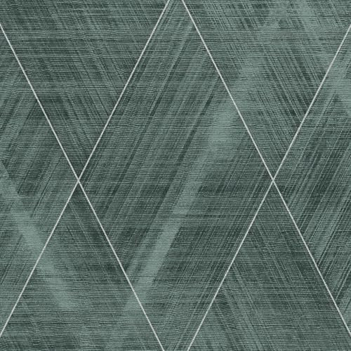 Profhome Chevron Muster Tapete 388242-GU Vliestapete grün grau petrol silber 0,53 m x 10,05 m / 5,33 m2