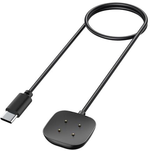 USB C Charger Cable for Fitbit Sense/Sense 2/Versa 3/Versa 4, Replacement USB C Charging Cable Cord Magnetic Dock Stand for Sense/Sense 2/Versa 3/Versa 4 Smartwatch (50cm)