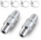KEWAYO 2 Stück 16 mm Aluminium Ventil Rückschlagventil Kraftstoff Rückschlagventil für Benzin Dieselöl Wasser Chrom Auto Vergaser Niederdrucksystem Aluminium Mit 4 Schlauchschellen
