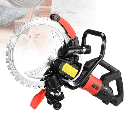 SHEUAO Concrete Cutter Saw,Toroidal Electric Concrete Cutting Saws,Electric Ring Saw Wall Chaser,30CM Cut, Incl Diamond Masonry Blade,For Cutting Concrete,Stone