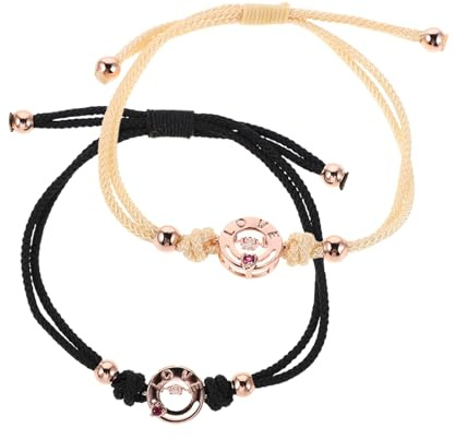 SHERCHPRY Braccialetti per Regolabili in con Vibrazione Coordinati per Amanti Braccialetti Eleganti e Resistenti per Anniversari e Occasioni Speciali