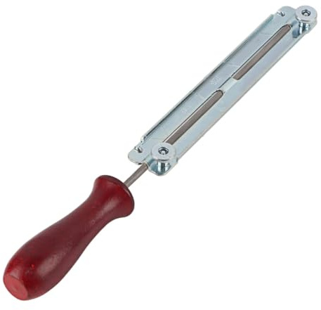 Porta limas para afilar motosierras, kit de limas para afilar motosierras de 4/4,8/5,5 mm con mango de madera dura para hojas de motosierra afiladas (4.8mm)