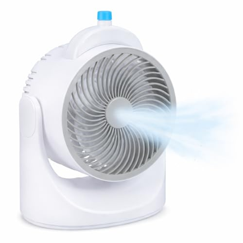 Lifetime Air Mini Tischventilator mit Kühlelement - Verstellbarer Ventilator mit 3 Stufen - USB Tischlüfter mit Farbbeleuchtung - 240 ML Kühlelement für Büro Tisch Schlafzimmer