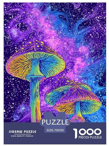 Fantasy-Pilz, 1000 Teile, Familienspiel, beeindruckend, bunt, Geschenk zur Entspannung, Geschenk für Reisen, 70 x 50 cm, 1000 Stück