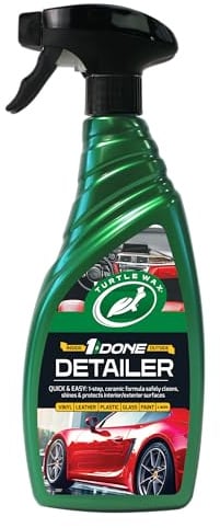 Turtle Wax 1 & Done, nettoyant intérieur et extérieur pour voiture, solution tout-en-un. Nettoie la peinture, le plastique, le verre, les jantes et plus encore. Ravive la brillance. Protection UV