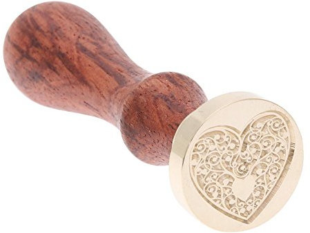 Starnearby Wachssiegel-Stempel, Vintage-Retrogriff, Holzstempel, Kupfer-Stempel, dekorativer personalisierter Siegelwachs-Stempel