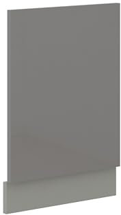 Frontblende Geschirrspüler integriert 45 cm Grau Hochglanz Küche Grey Bianca