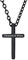Richsteel Edelstahl Schwarz Unisex Kette mit Anhänger Kreuz Herren Kreuz Kette mit Gravur für Christian und Religiöser Leute