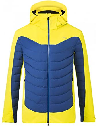 KJUS Men Sight Line Jacket Blau-Gelb, Herren Daunen Isolationsjacke, Größe 54 - Farbe Citric Yellow - Southern Blue