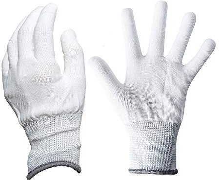 Omenluck 12 Pairs White Cotton Gloves Work Gloves Soft Cotton Gloves