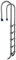 well2wellness® Hochwertige Edelstahl Einstiegsleiter V2A, 43mm Holm eng gebogen, 5 Stufen