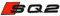 Audi 81A071804 Schriftzug SQ2 Black Edition Emblem Buchstaben Modellbezeichnung Aufkleber schwarz/rot