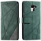 SONWO Hülle für Samsung Galaxy J6 2018, Premium Leder PU Handyhülle Flip Case Wallet Silikon Bumper Schutzhülle Klapphülle für Galaxy J6 2018, Grün