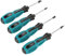 Aramox Gabel-Schraubendreher, 4 Stück U-Gabel-Magnet-Schraubendreher CRV Multifunktions-Handwerkzeug-Schraubendreher-Set