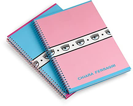 Pigna Maxi Quaderni Spiralati Chiara Ferragni, f.to A4, quadretti 5mm, confezione da 4 quaderni