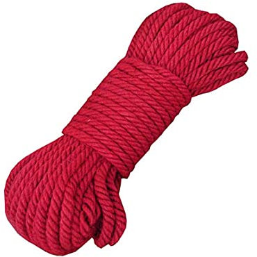 Fendawn Strive Ficelle de jute naturelle rouge pour bricolage, travaux manuels, jardinage - 6 mm x 20 m