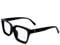 COASION Classic Ladies Eyeglasses Clear Lens Thick Square Frame Oprah Glasses for Women Bright Black