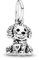 Lkwidi Charme Pudel Welpe Hund Dangle Charms-Anhänger 925 Sterling Silber Charm Bead Pendant für Europäische Armbänder und Halsketten