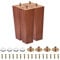 sourcing map Furniture Legs, 7 Inch(180mm) Set of 4 Square Solid Wood Couch Legs Chair Table Feet Sofa Support Replacement Parts, with Accessories, Brown
