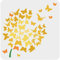 FINGERINSPIRE Löwenzahn Schmetterling Schablone 30x30cm Fliegende Schmetterling Zeichnung Schablonen Löwenzahn Form Schmetterling Flock Dekoration Schablone für Malerei auf Wand, Möbel, Holz, Papier