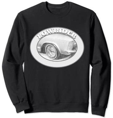 Chicano Low Rider Laufrad. Low & Slow, Lowrider-Auto für Sweatshirt
