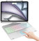 Custodia con tastiera touch per iPad Air 13 M2 2024, iPad Pro 12.9 con tastiera di 6a/5a/4a/3a generazione, trackpad, girevole a 360°, copertura per tastiera wireless, 7 modalità di retroilluminazione