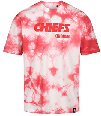 Recovered Kansas City Chiefs NFL Tie-Dye Relaxed Oversized T-Shirt Red White - M