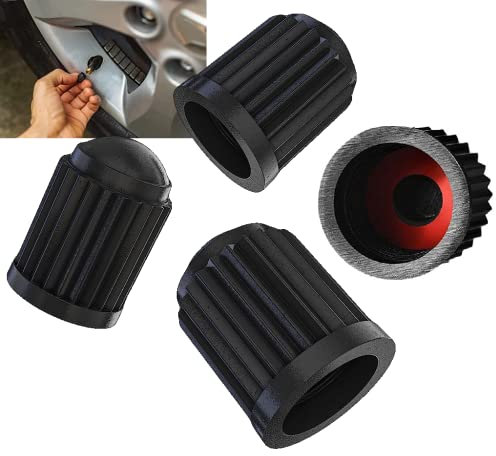 4 Pieces Bouchon de Valve Pneu pour Velo, Auto, Moto, Voiture