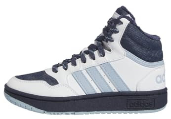 adidas Hoops Mid 3.0 Shoes Kids Schuhe, Cloud White/Shadow Navy/Wonder Blue, 36 2/3 EU