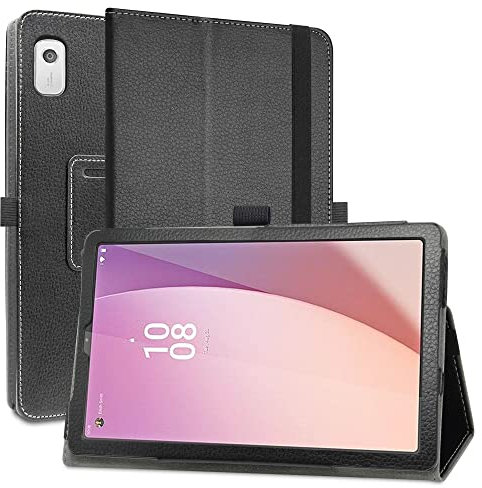 MAMA MOUTH Compatible con Lenovo Tab M9 Funda,Soporte Cuero con Slim PU Funda Caso Case para 9 Lenovo Tab M9 (TB310FU) Tableta,Negro