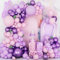 Kit Arco Palloncini Rosa Viola, 133 Pz Palloncini Argento Viola Metallico Rosa con Coriandoli Palloncini per Compleanno Ragazze Baby Shower Matrimonio Anniversario Decorazioni
