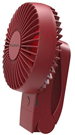 KRHINO Handheld Fan,USB Fan,hand Fan,Shaking Head Charging Fan Office Desktop Electric Fan Small Portable Mute/Blue, Green, White, Pink, Red Mini Fan (Color : Red)
