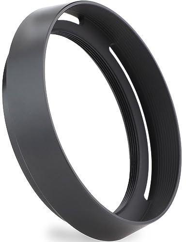 Haoge Gegenlichtblende aus Metall mit Deckel für Leica Q3 Q3-43 Q2 Q Q-P QP Typ 116 Typ116 Kamera schwarz rund Schirm