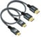 Twozoh Mini HDMI auf HDMI Kabel 1M 2 Stück, Nylon Geflochten HDMI auf Mini HDMI Unterstützt 3D/4K@60Hz, 18Gbit/s/2160P/1080P für Nikon/Canon DSLR, Camcorder, Laptop, Tablet und Grafik/Videokarte