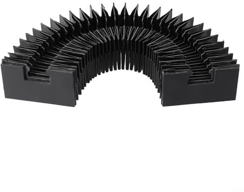 CNC-Maschinenabdeckung, Staubtuch, HGR20 Faltenbalg, linearer Führungsschienenschutz, glatte Textur und gute Zugleistung, gedehnte Länge 200 - 1000 mm (gedehnte Länge 800 mm)