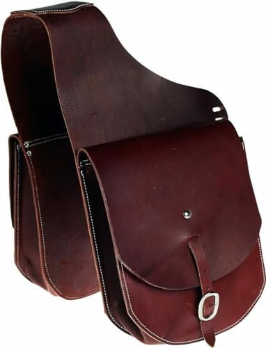 EQUIGEAR Western-Leder-Satteltasche für Pferde | Reitvergnügen Wanderritt geeignet für Reiten und Fassrennen | Satteltasche mit verstellbarem Riemen GRÖSSE: 10X10X3 SA-39